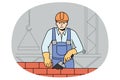 Male builder working at construction site Royalty Free Stock Photo