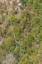 Male bungee jumper at Bloukrans Bridge Royalty Free Stock Photo