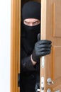 Male burglar in mask Royalty Free Stock Photo