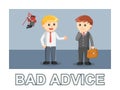 Male business people with bad advice Royalty Free Stock Photo