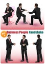 Male Business People Handshake Set 4