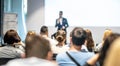 Male business speaker giving a talk at business conference event. Royalty Free Stock Photo