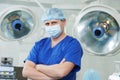 Male cardiac surgeon at cardiosurgery operating room Royalty Free Stock Photo