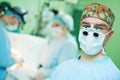 Male cardiac surgeon at child cardiosurgery operating room Royalty Free Stock Photo