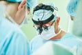 Male cardiac surgeon at child cardiosurgery operating room Royalty Free Stock Photo