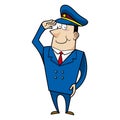 Male cartoon police officer Royalty Free Stock Photo