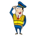 Male cartoon police officer Royalty Free Stock Photo