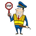 Male cartoon police officer Royalty Free Stock Photo