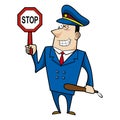 Male cartoon police officer Royalty Free Stock Photo