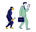 Male Character Evolve Steps From Ape to Upright Homo Sapiens, Human Evolution of Monkey to Modern Business Man