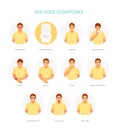 HIV AIDS symptoms vector Royalty Free Stock Photo