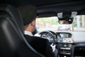 Male Chauffeur In Car Royalty Free Stock Photo