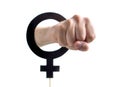 Male chauvinism, domestic violence or sexual equality concept Royalty Free Stock Photo