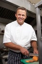 Male Chef Preparing Vegetables