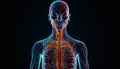 Male chest x ray shows healthy blood flow generated by AI