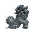 Male chinese stone lion statue Royalty Free Stock Photo