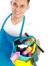 Male cleaning service Royalty Free Stock Photo