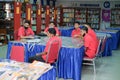 Male college  students sitting at college library Royalty Free Stock Photo