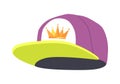 Male Colourful Rap Cap. Isolated Illustration Royalty Free Stock Photo