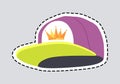 Male Colourful Rap Cap Isolated Illustration Patch Royalty Free Stock Photo