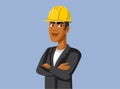 Male Contractor Wearing Hard Hat