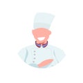 Male cook chef face avatar man in uniform food cooking professional occupation concept restaurant kitchen worker Royalty Free Stock Photo