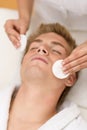 Male cosmetics - cleaning face treatment Royalty Free Stock Photo