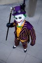 Male cosplayer dressed as The Joker from Batman