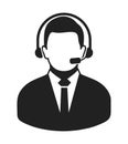 Male Costumer service icon. Royalty Free Stock Photo