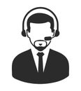 Male Costumer service icon. Royalty Free Stock Photo