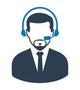 Male Costumer service icon. Royalty Free Stock Photo