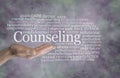 Male Counseling Word Tag Cloud Royalty Free Stock Photo