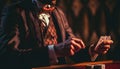 Male Croupier at the table in casino