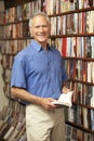 Male customer in bookshop Royalty Free Stock Photo