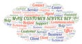 Male Customer Service Rep word cloud. Royalty Free Stock Photo