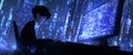 Male Cyber Security Expert Working Remotely Data Protection Cloud Computing Technology Network