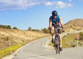 Male Cyclist on Road Royalty Free Stock Photo