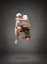 Male dancer jumping in the air Royalty Free Stock Photo