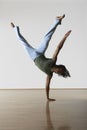 Male Dancer Performing In Rehearsal Room