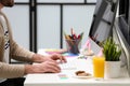 Male designer working at desk in office Royalty Free Stock Photo