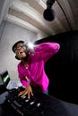 Male DJ playing Electronic Music Royalty Free Stock Photo