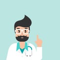 Male doctor avatar. Medical internet consultation. Healthcare consulting web service