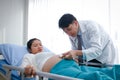 Male doctor holding a stethoscope for an examination Royalty Free Stock Photo