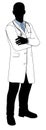 Male doctor silhouette