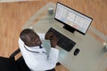 Male Doctor Typing On Computer Keyboard Royalty Free Stock Photo