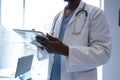 Male doctor using digital tablet in the hospital Royalty Free Stock Photo