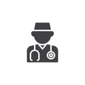 Male doctor vector icon Royalty Free Stock Photo