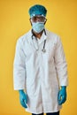 Male Doctor Wearing Protection From COVID-19 Royalty Free Stock Photo