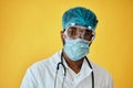 Male Doctor Wearing Protection From COVID-19 Royalty Free Stock Photo