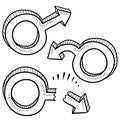 Male dysfunction gender symbols